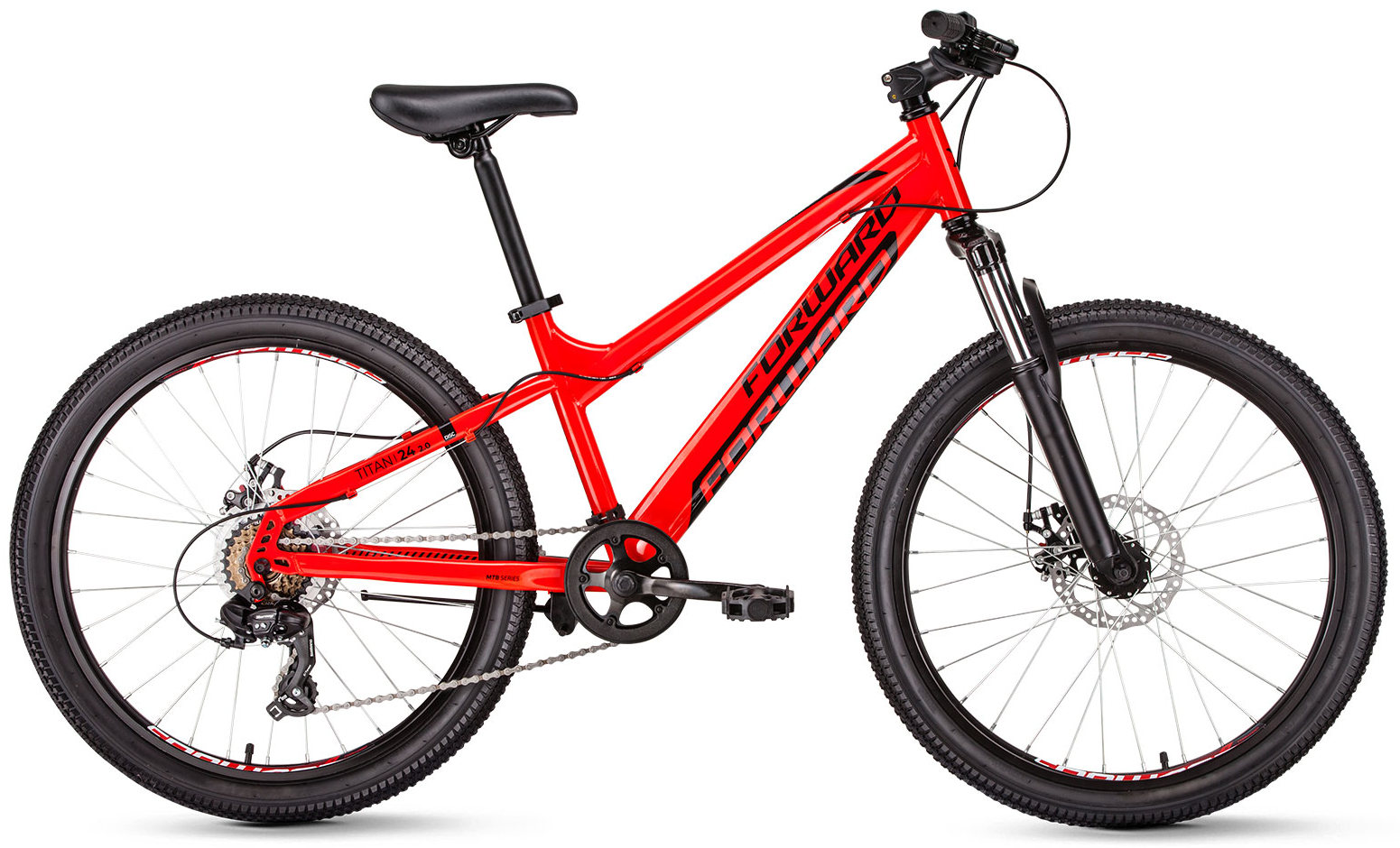 Велосипед Forward Titan 24 2.0 disc (красный, 2019)
